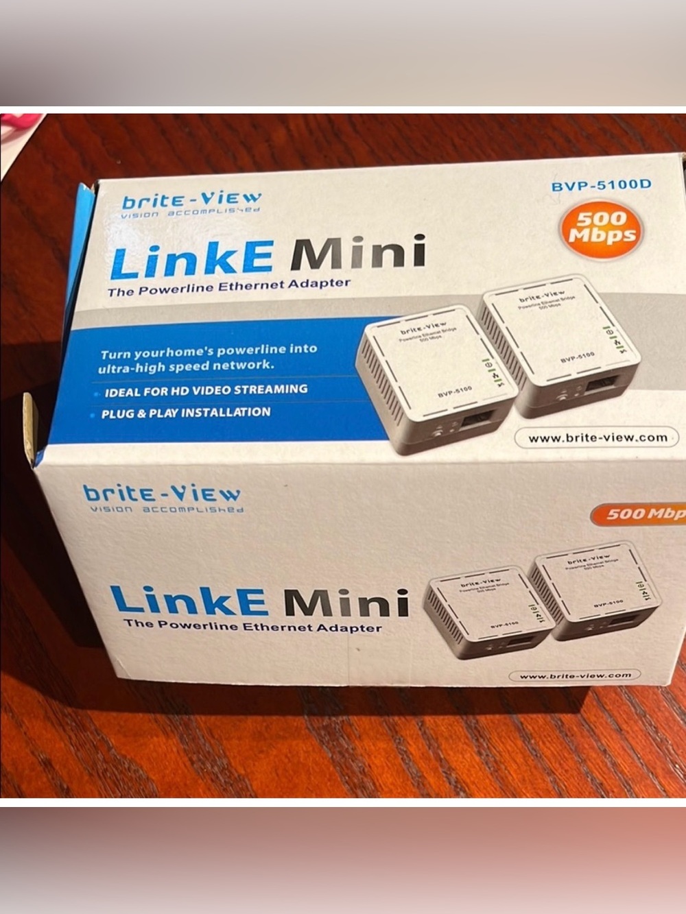 LinkE Mini Powerline Ethernet Adapter -  White